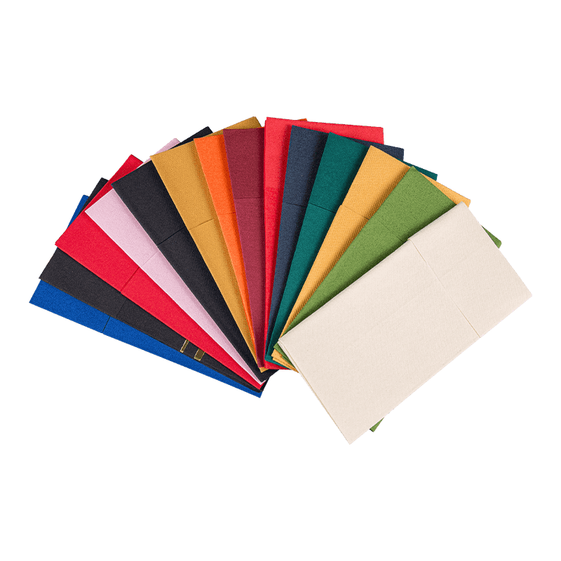 40x40 Tapkins transparents de couleur premium avec poches pour l'argenterie SJ2201
