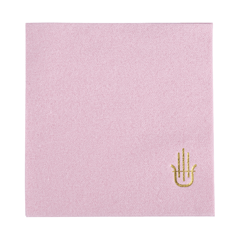 25x25 Napkins Pink Airliaid de haute qualité Hot Stamping SJ2301