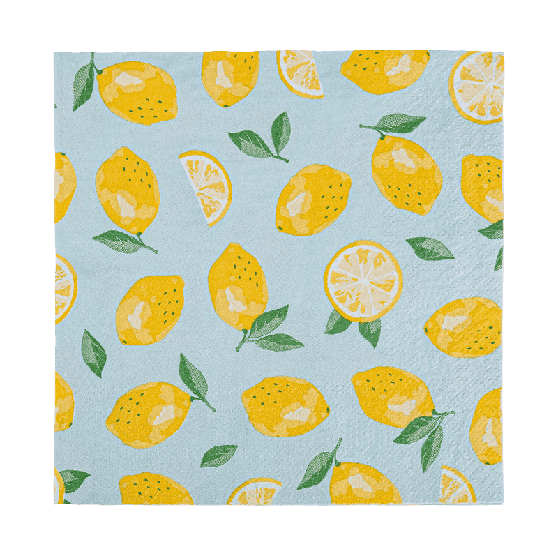 33x33 Tapkins en papier à 2 plis à imprime complète