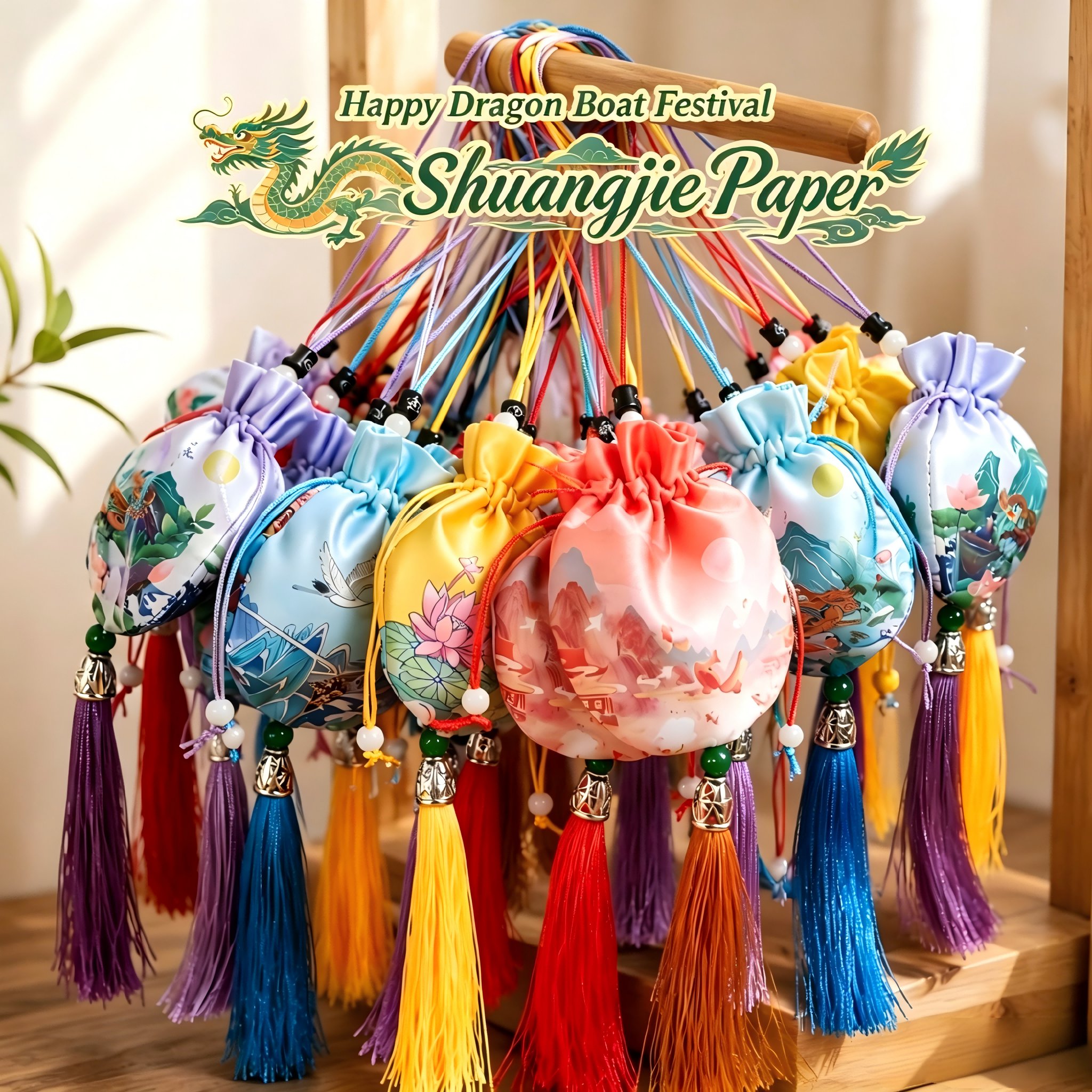 Joyeux festival des bateaux-dragons 2026 : notre équipe fabrique à la main des sachets d'herbes traditionnelles chinoises pour le bien-être et les bénédictions